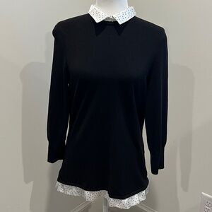 White House Black Market Micro-Dot Twofer Sweater Size Medium